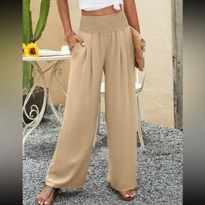 High waist wide leg pant with pockets